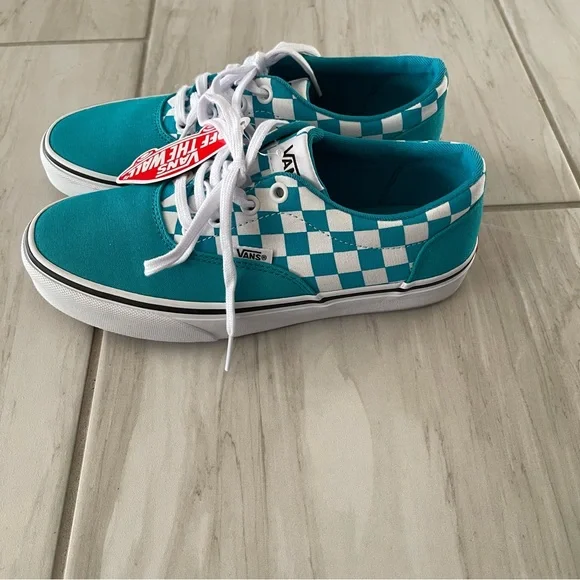 💫 SOLD 💫 🩵Checkerboard Blue Vans🩵 - Picture 3 of 7
